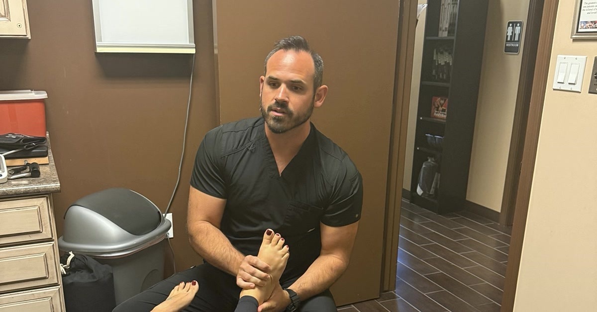 An ankle assessment at Better Chiropractic in Gilbert, Arizona